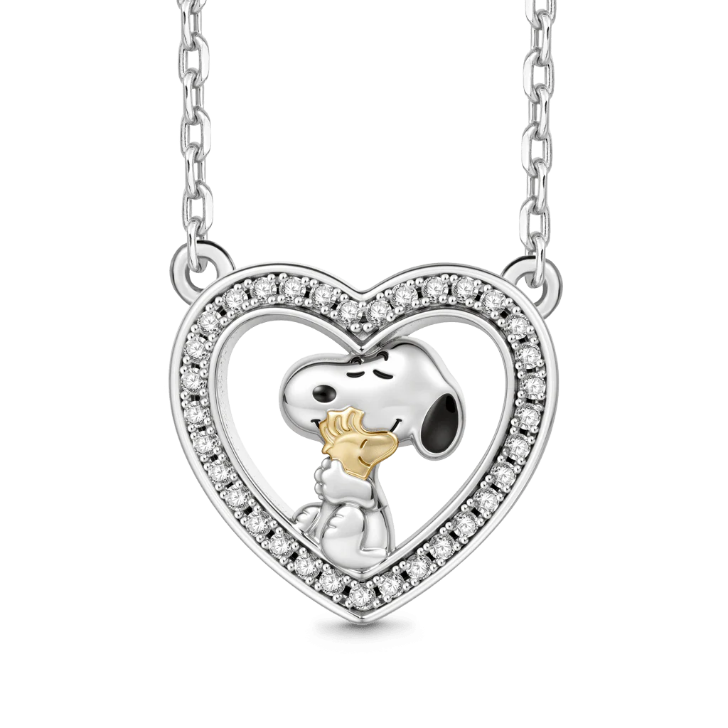 Gnoce Peanuts Snoopy Embrace Woodstock Heart Wisiorek