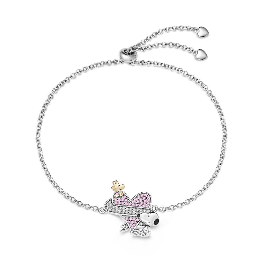 Regulowana bransoletka Gnoce Peanuts Snoopy Woodstock Heart