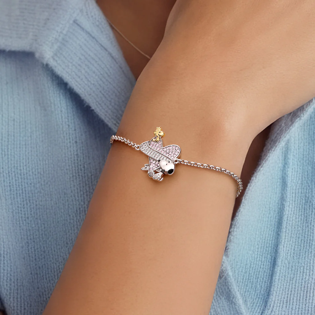 Regulowana bransoletka Gnoce Peanuts Snoopy Woodstock Heart - Image 2