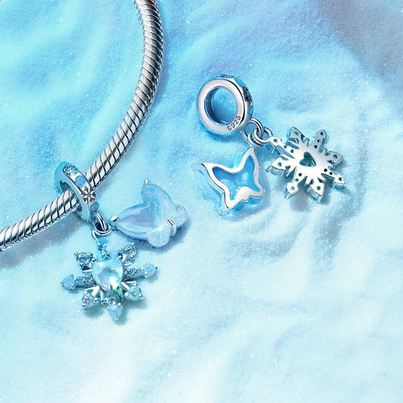 Charms-zawieszka Bożenarodzeniowy Motyl Śnieżny - Image 2
