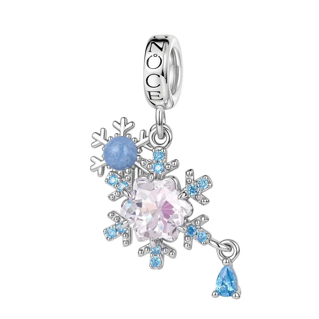 Gnoce Amulet Płatków Śniegu Mieszanka srebra platerowanego platyną - Image 2
