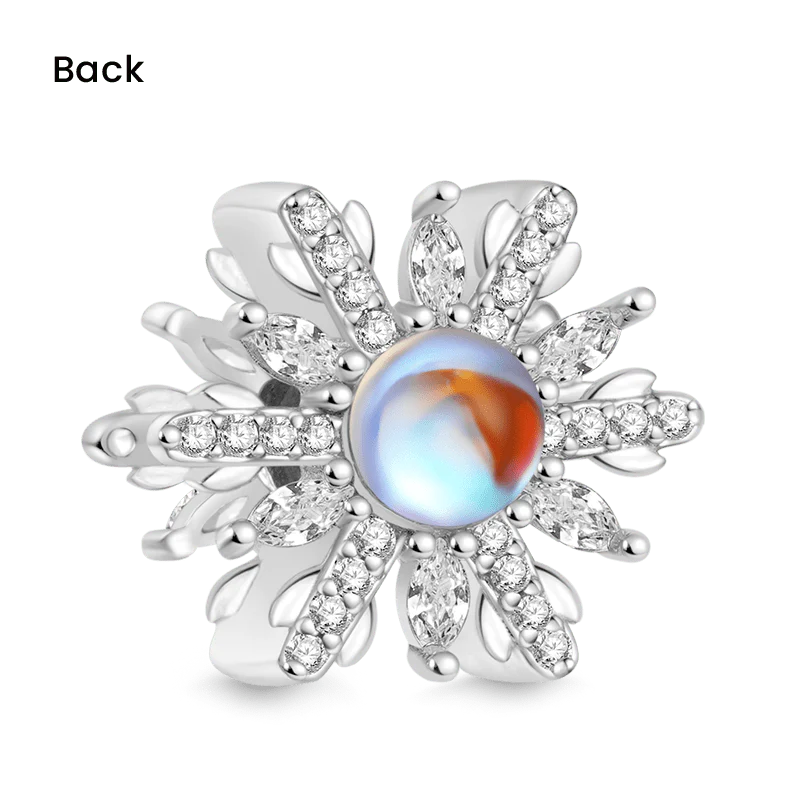 Gnoce Sparkling Christmas Snowflake Charm Platynowa Srebrna Mieszanka - Image 2