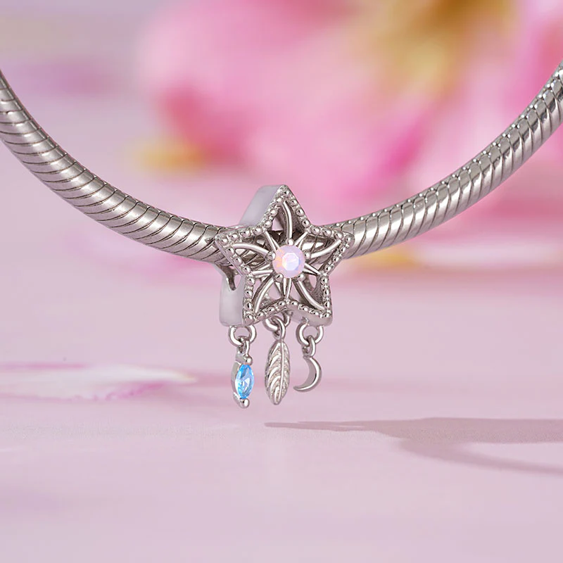 Gnoce charms w kształcie łapacza snów ze gwiazdami - Image 3
