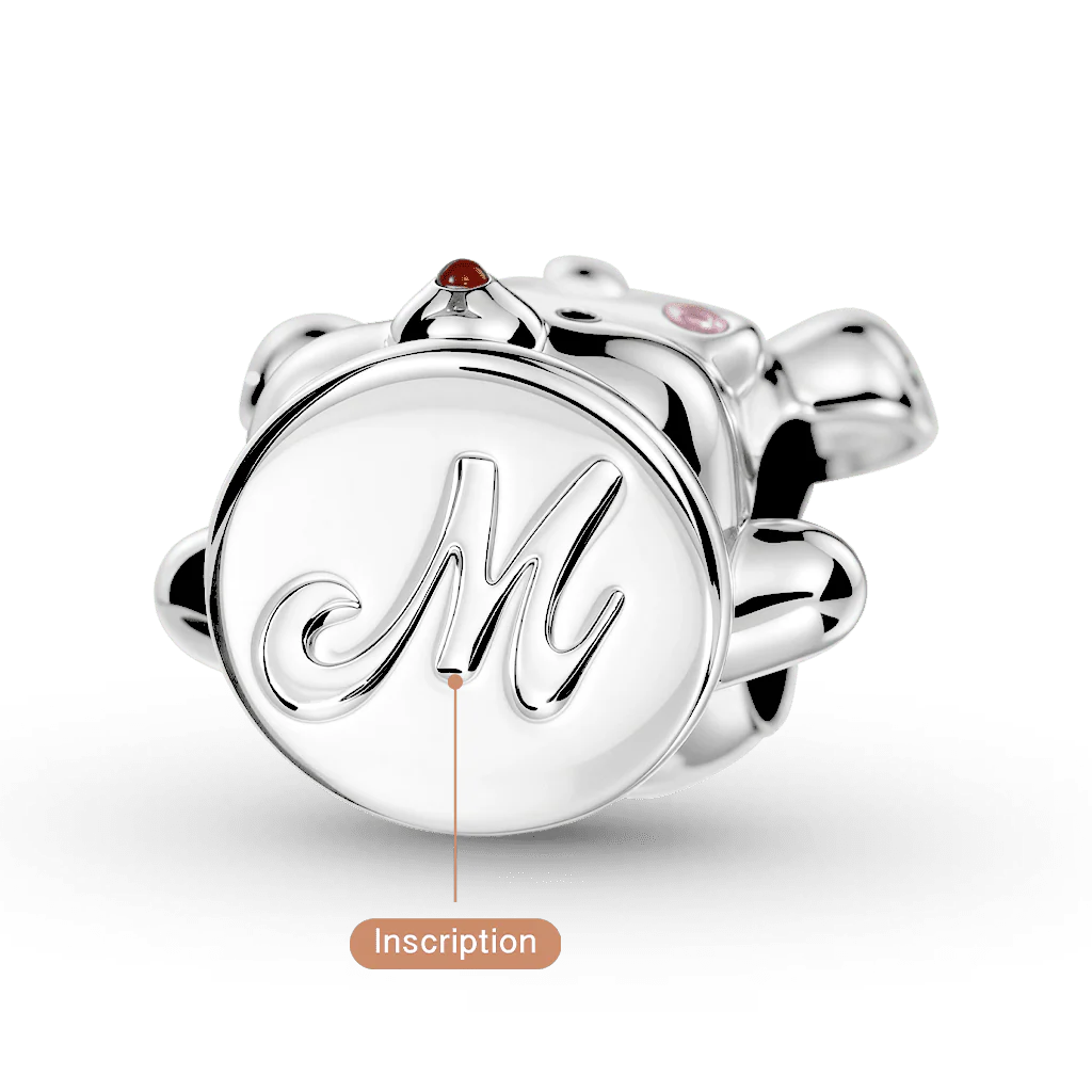 Gnoce Grawerowany amulet niedźwiedzia z pieczęcią woskową, Mieszanka srebra platerowanego platyną - Image 2