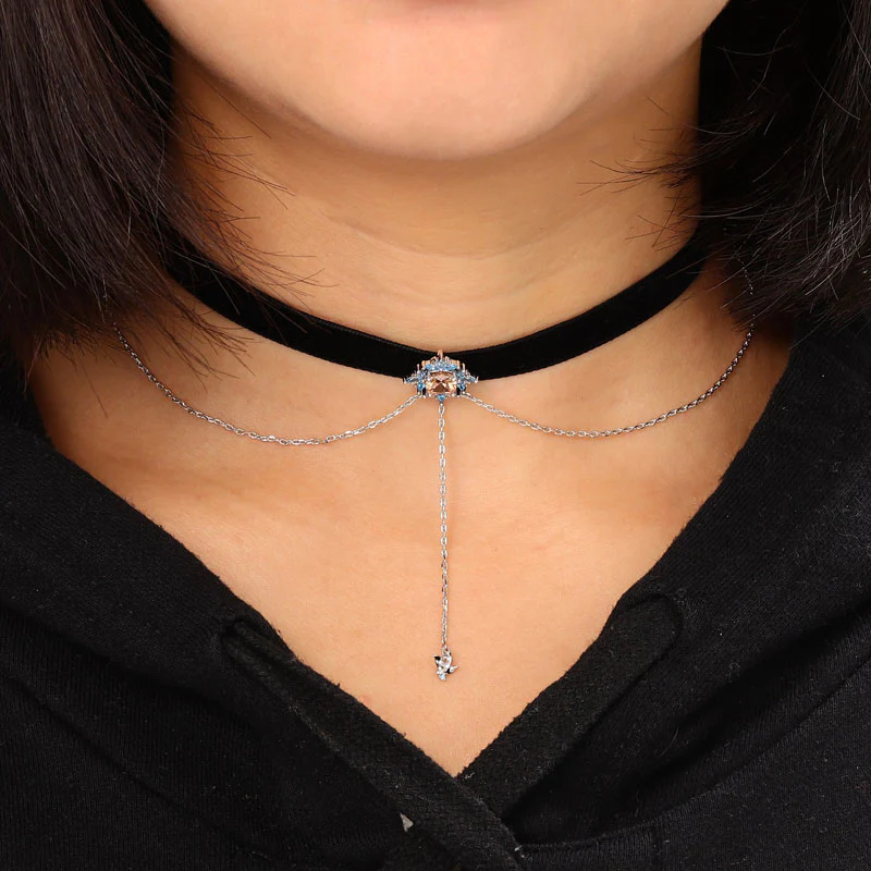 Gnoce Naszyjnik choker królewski regulowany Mieszanka srebra platerowanego platyną - Image 3